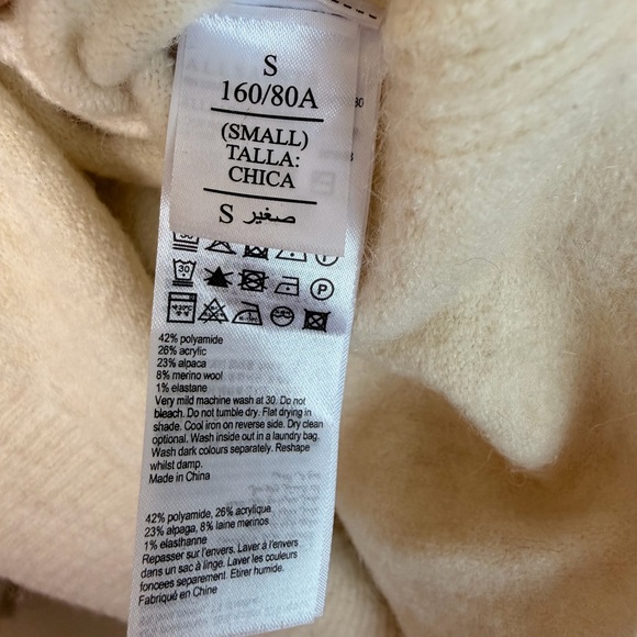 AllSaints Lock Roll Neck Asymmetric Sweater | Ivory | Small | EUC - Picture 9 of 13